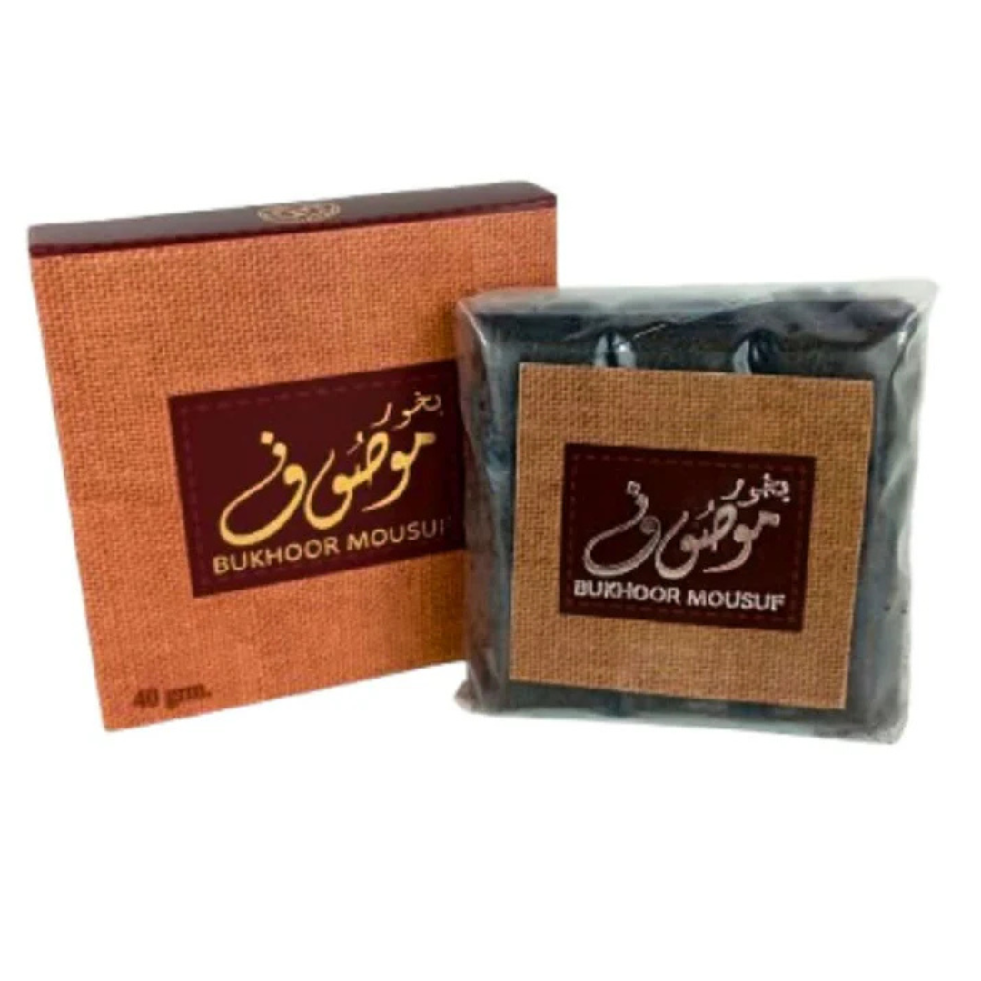 Bakhour Mousuf en Tablette 40g – Encens Oriental Boisé & Épicé