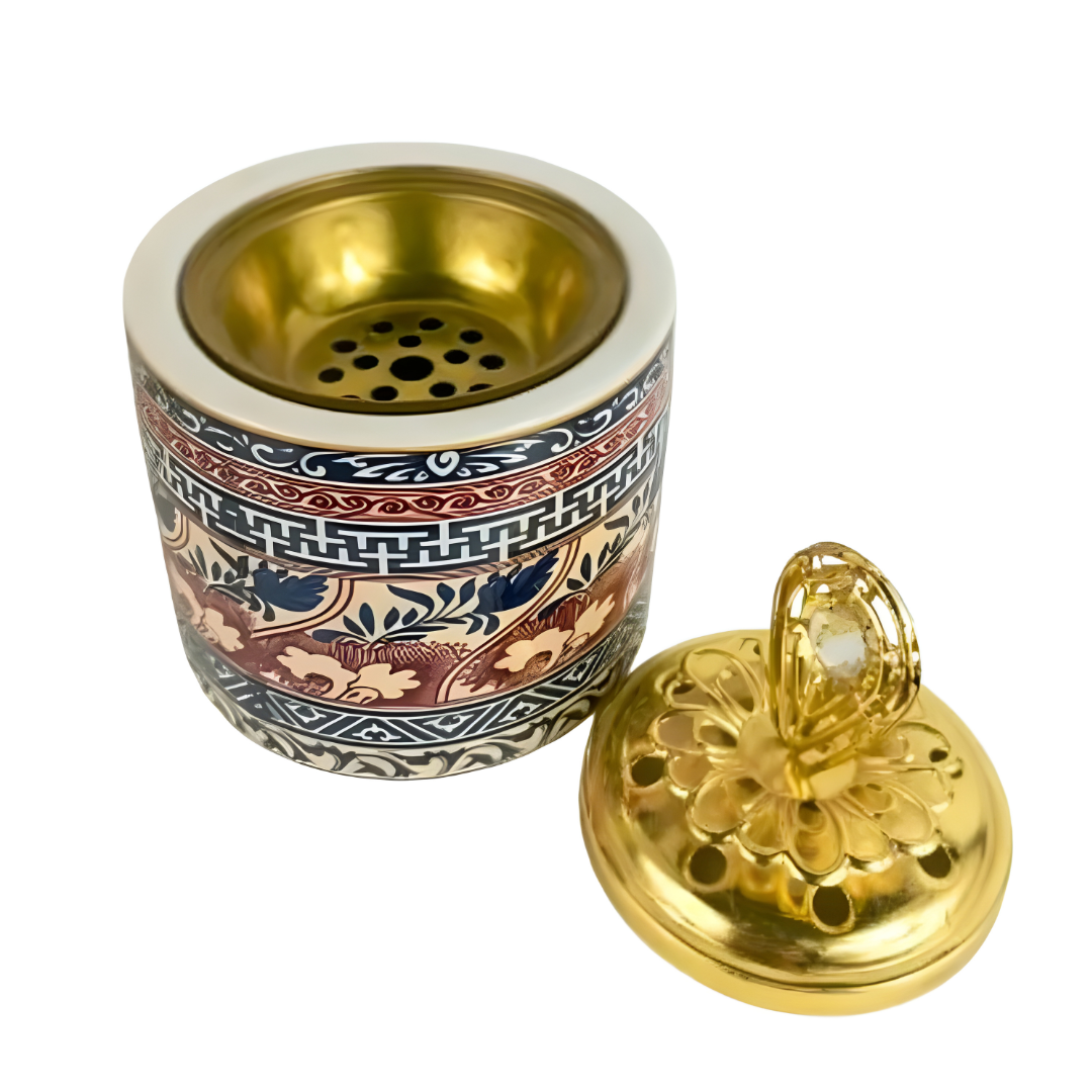 Encensoir Mabkhara Artisanale en Cristal & Verre – Design Marocain Zellige