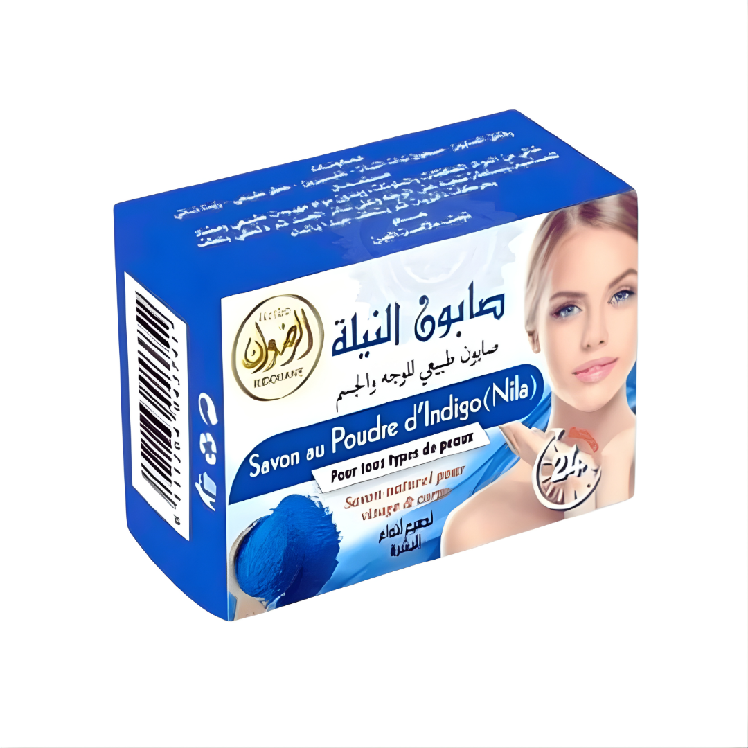 Savon Nila Bleu 100g – Éclaircissant Naturel & Unifiant du Teint