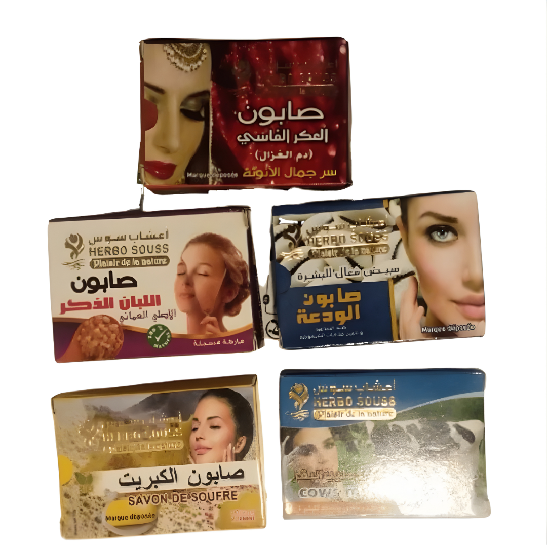 Pack de 5 Savons Naturels – Offre Spéciale Soin & Beauté