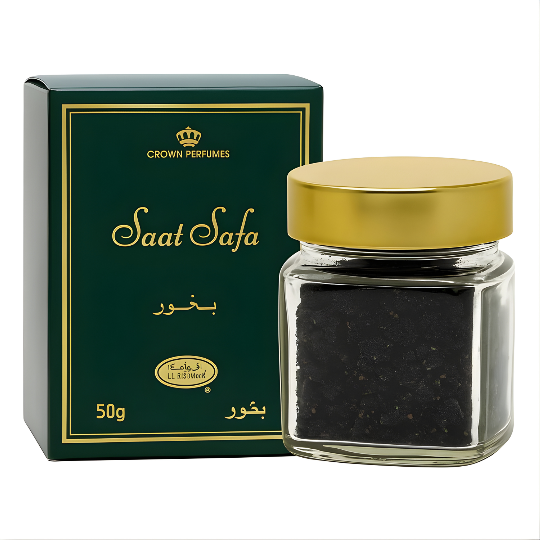 Encens Bakhoor Saat Safa 50g – Oud Boisé, Floral & Épicé